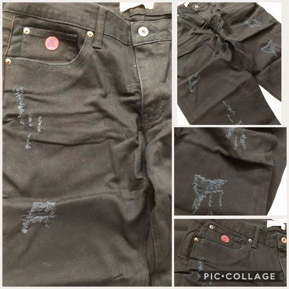 70% OFF ⬇️$110 Black Distressed Mid-Waist Jeans 14 - Picture 4 of 8